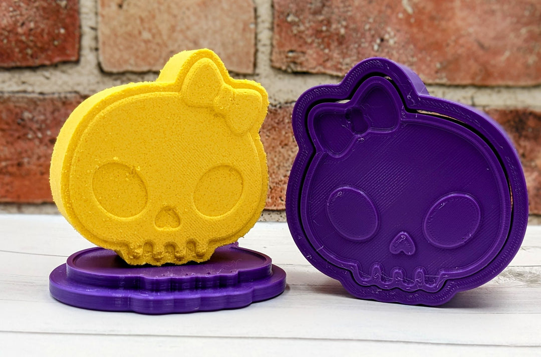 Skull Bow Bath Bomb Mold