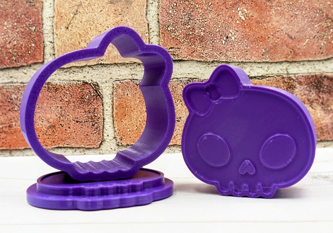 Skull Bow Bath Bomb Mold