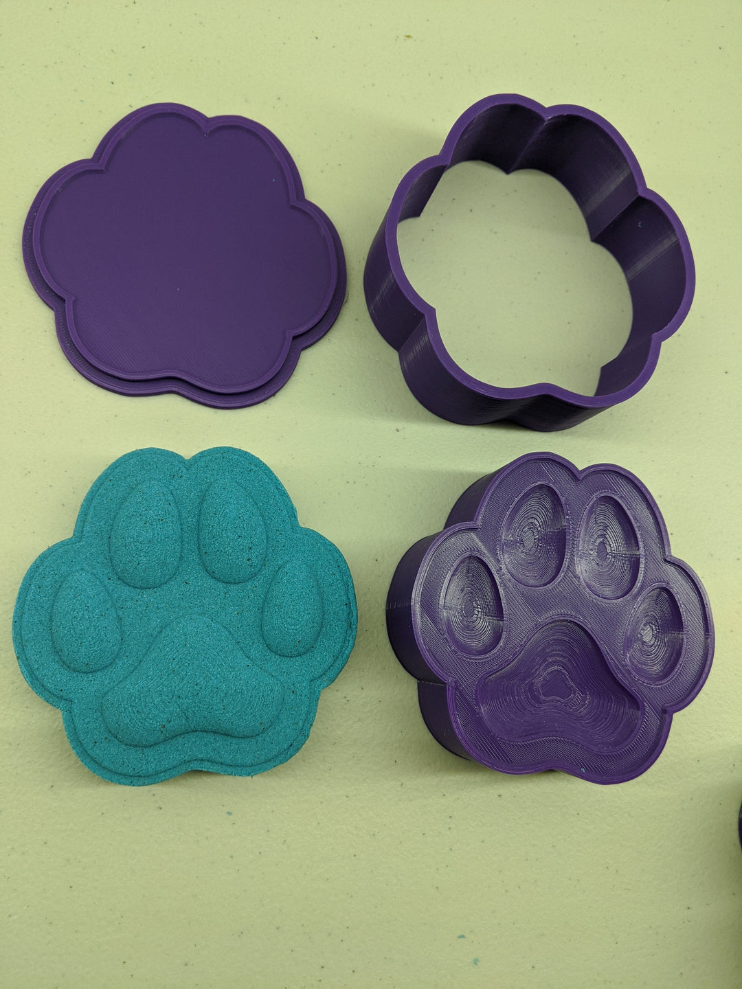 Dog Paw Print Bath Bomb Mold