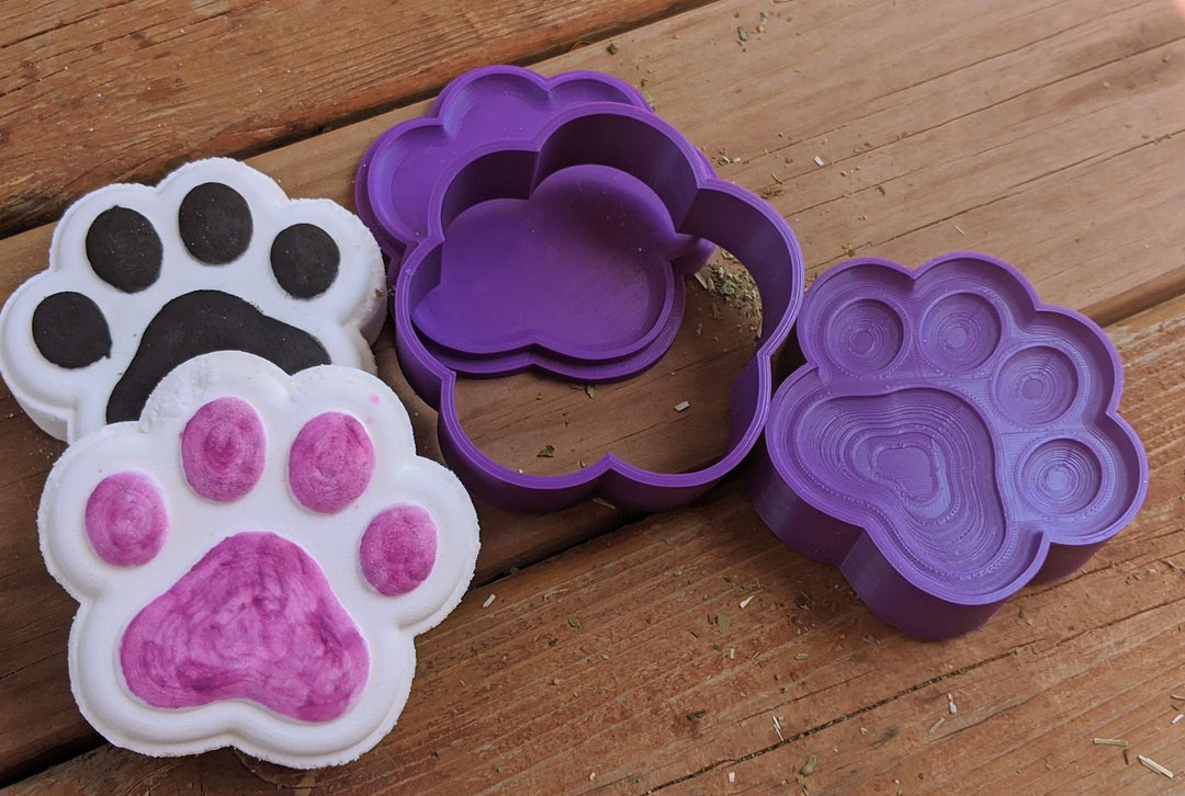 Cat Paw Print Bath Bomb Mold