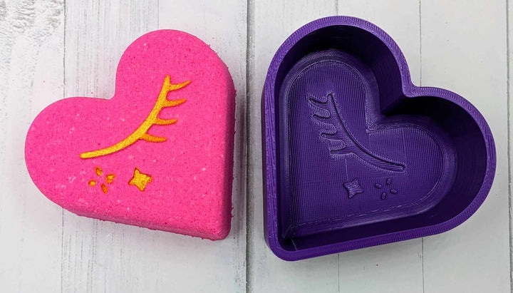 Eyelash Heart Hybrid Bath Bomb Mold