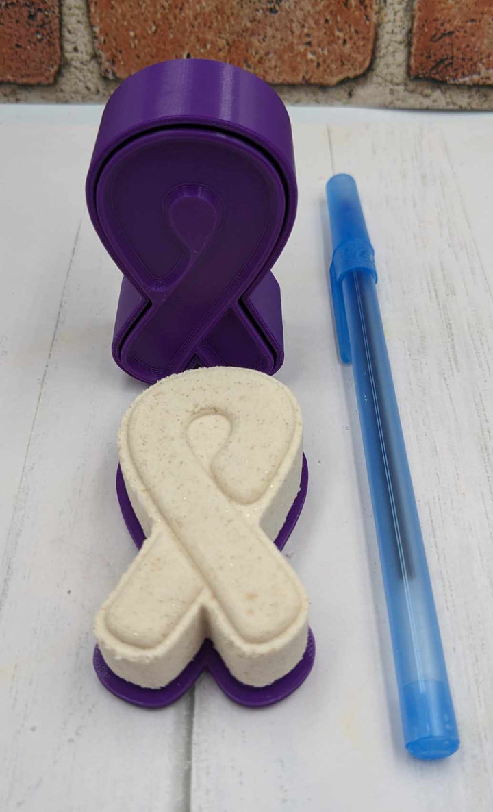 Small Awareness Ribbon 3D Bath Bomb Mold