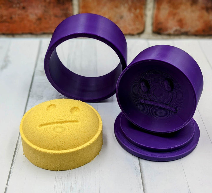 Awkward Diagonal Mouth Emoji Face Bath Bomb Mold