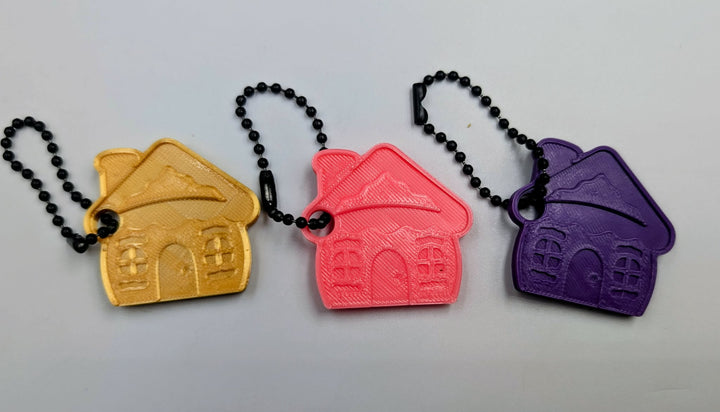 Cottage House Keychain x10