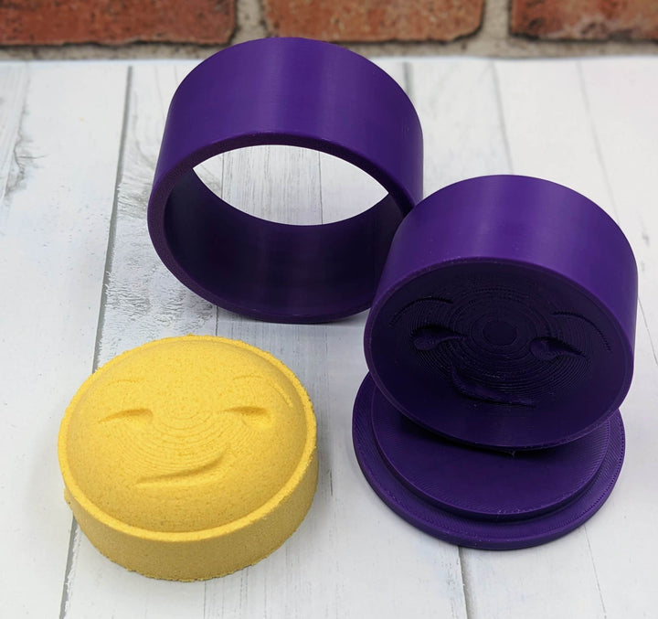 Smirking Face Emoji Bath Bomb Mold