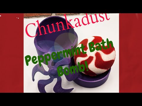 Peppermint Bath Bomb Mold with 3D Stencil