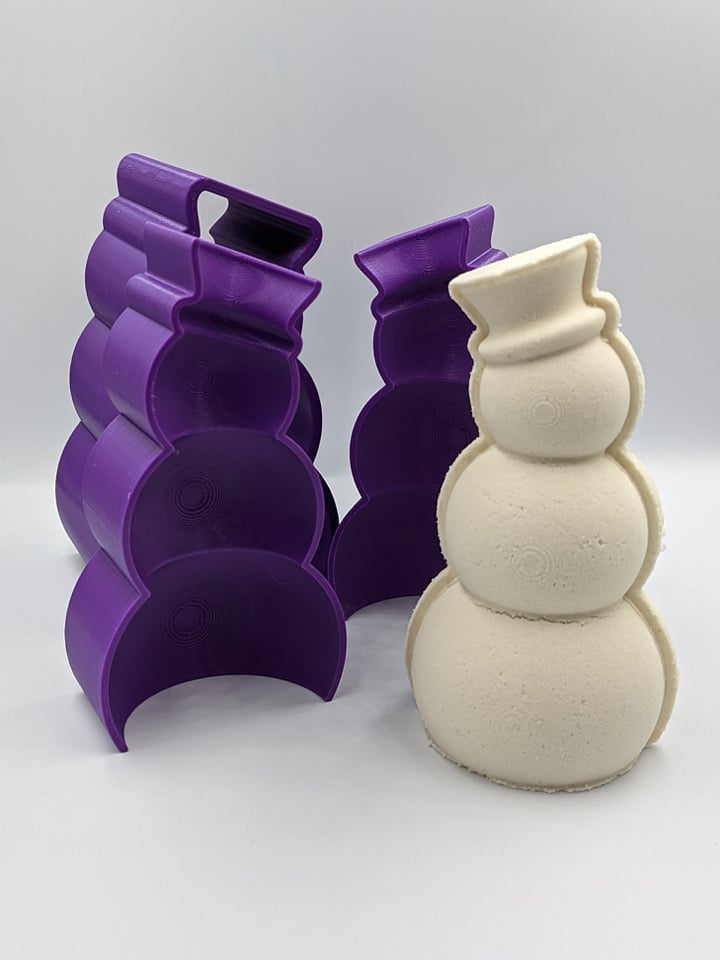 Snowman Bath Bomb Mold