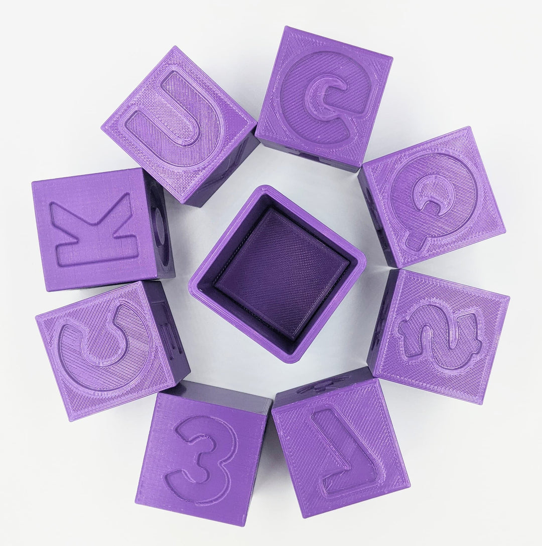 Letter & Number Blocks Bath Bomb Mold Set